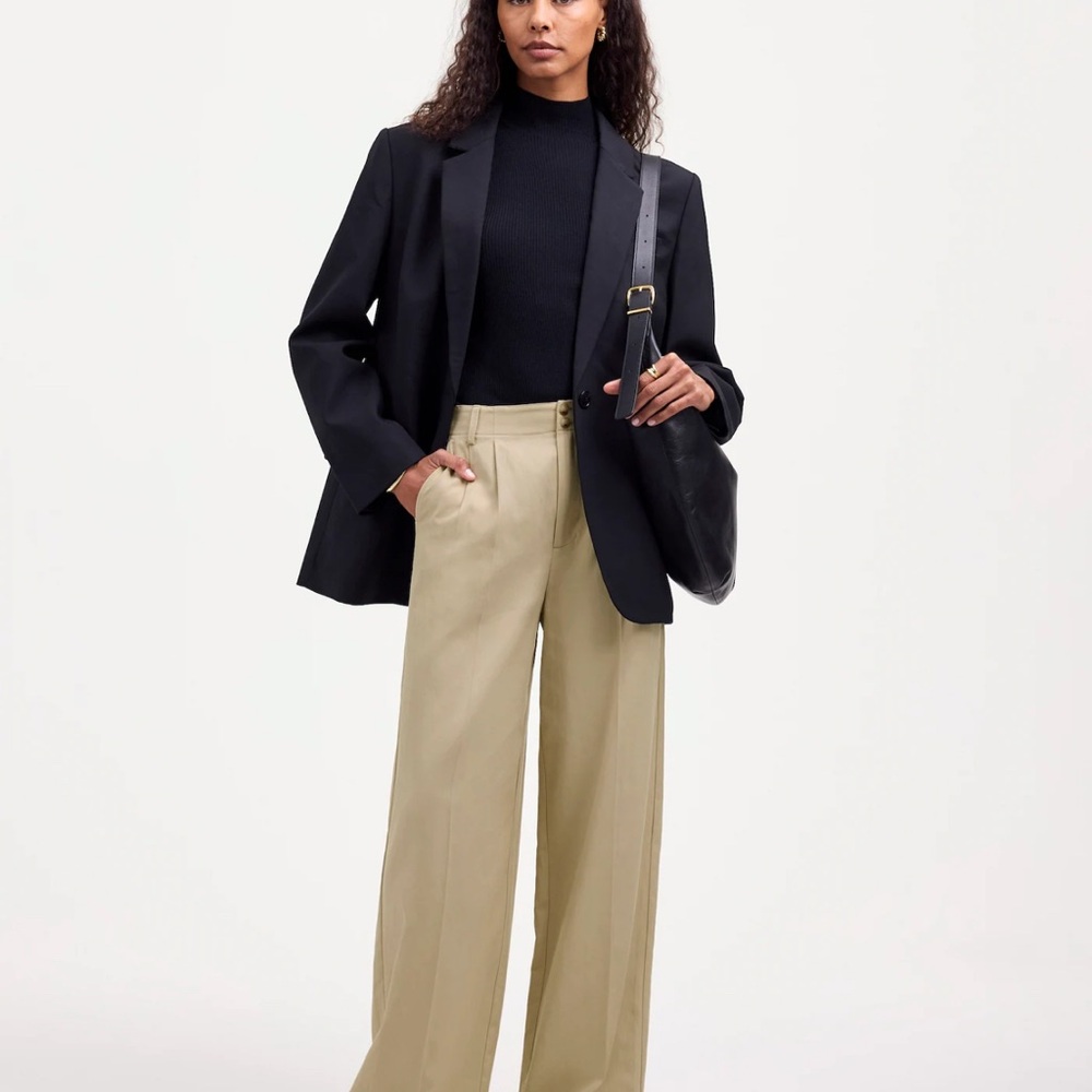 NWT Madewell Harlow wide-leg pants in drapey twill.
